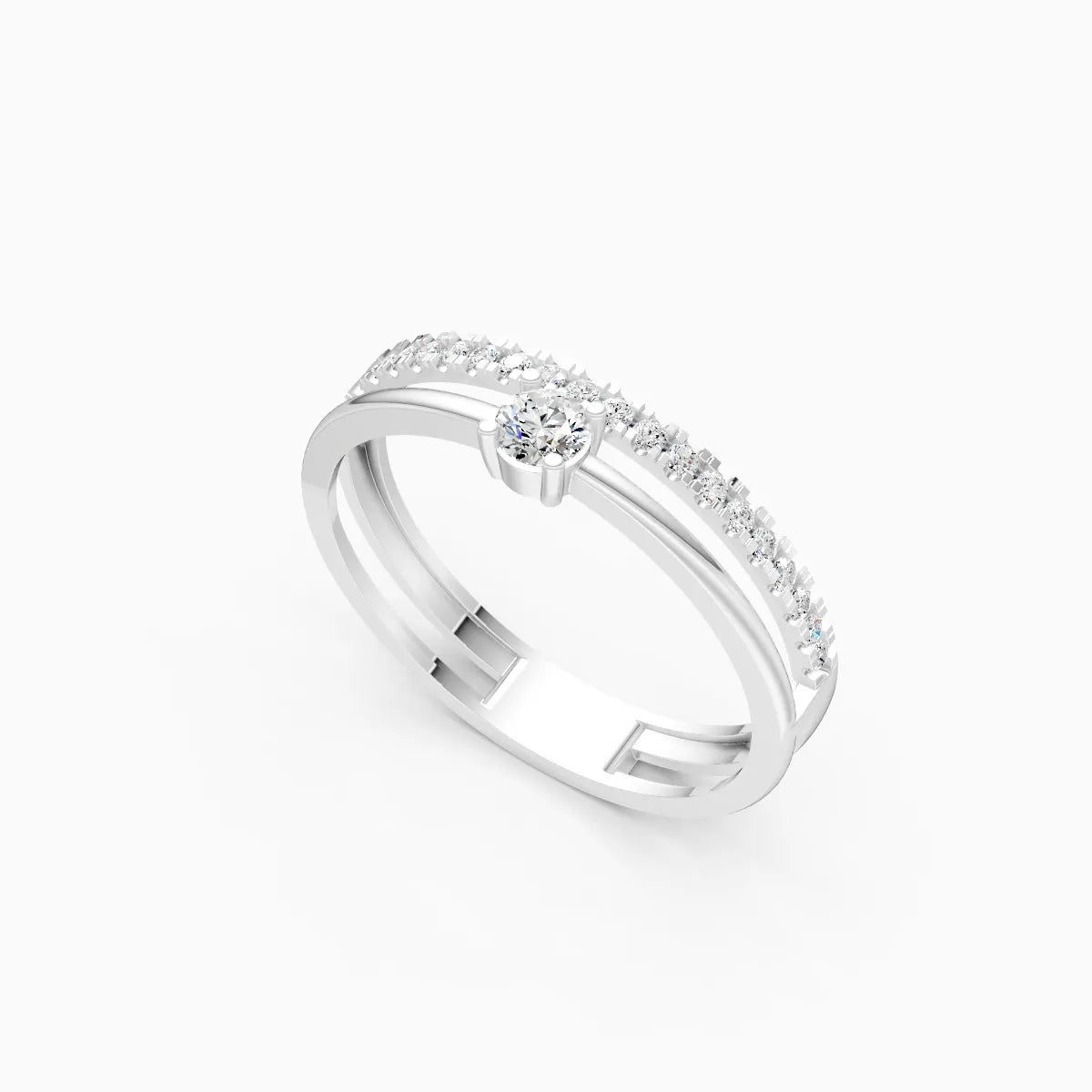 Solitaire Curve Diamond Ring