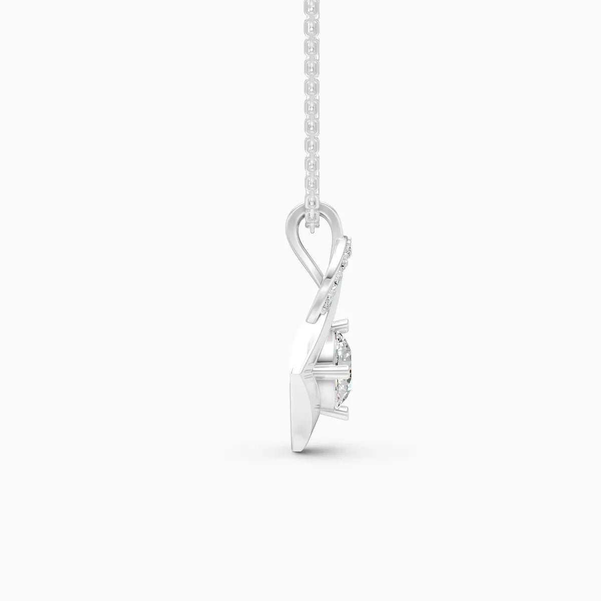 Modern Elegance Lab Diamond Pendant in 14K Gold