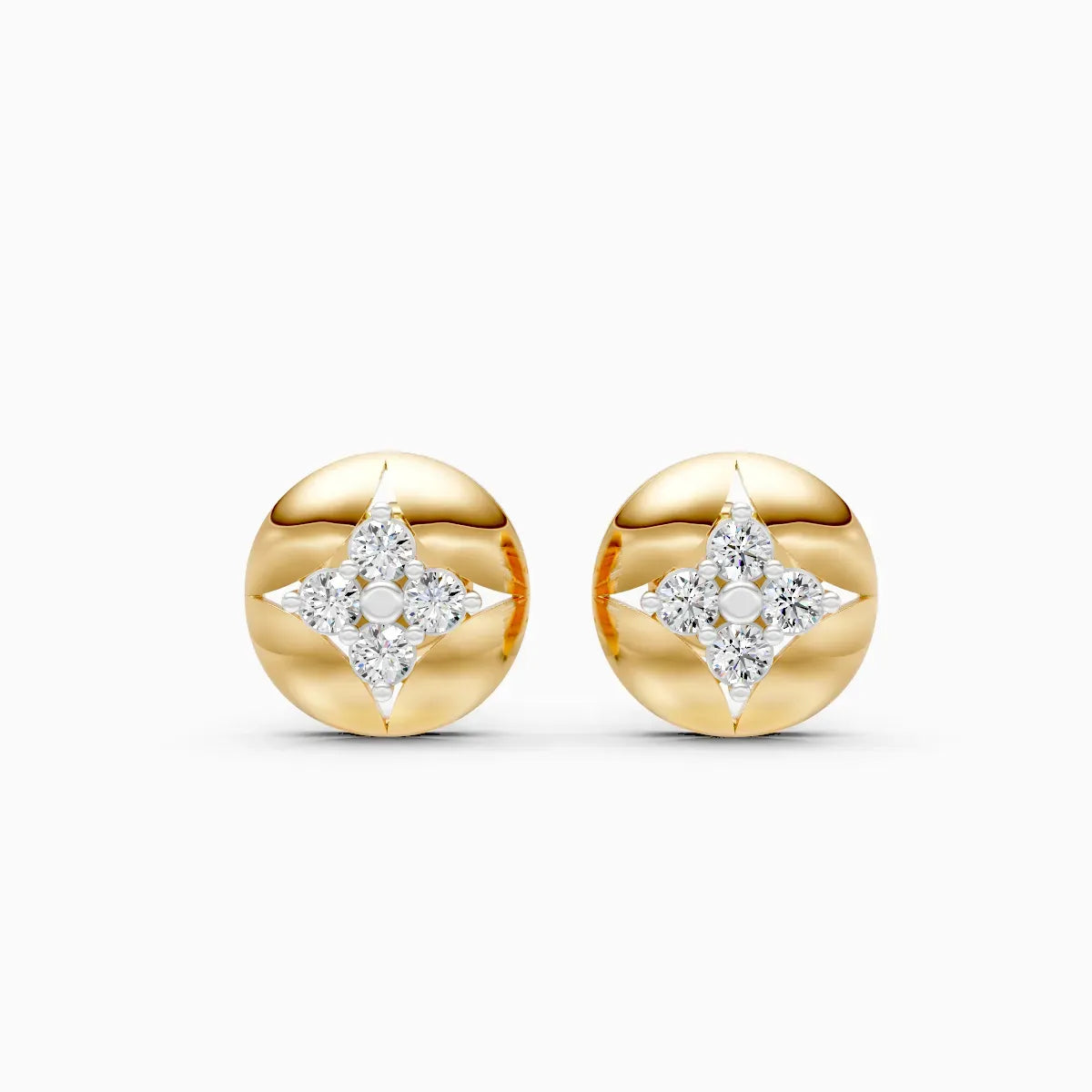 Compass Star Disc Studs