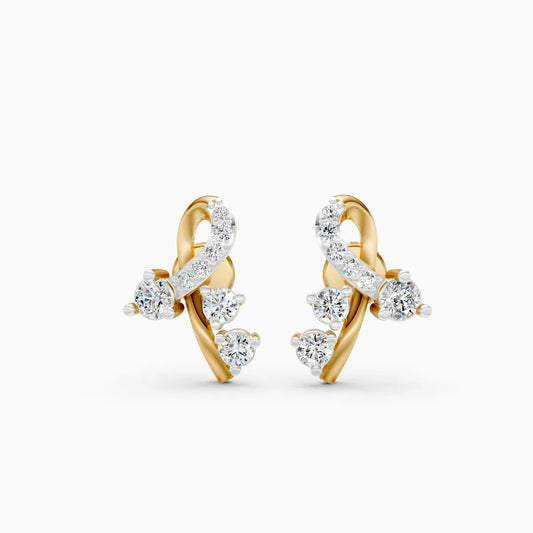 Round Diamond Twist Studs