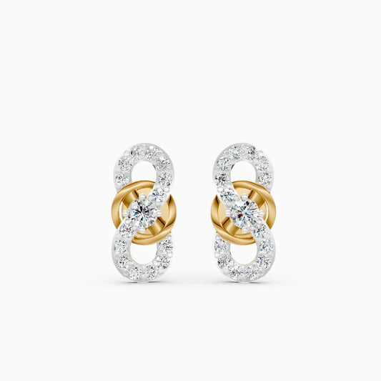Interlinked Infinity Diamond Studs