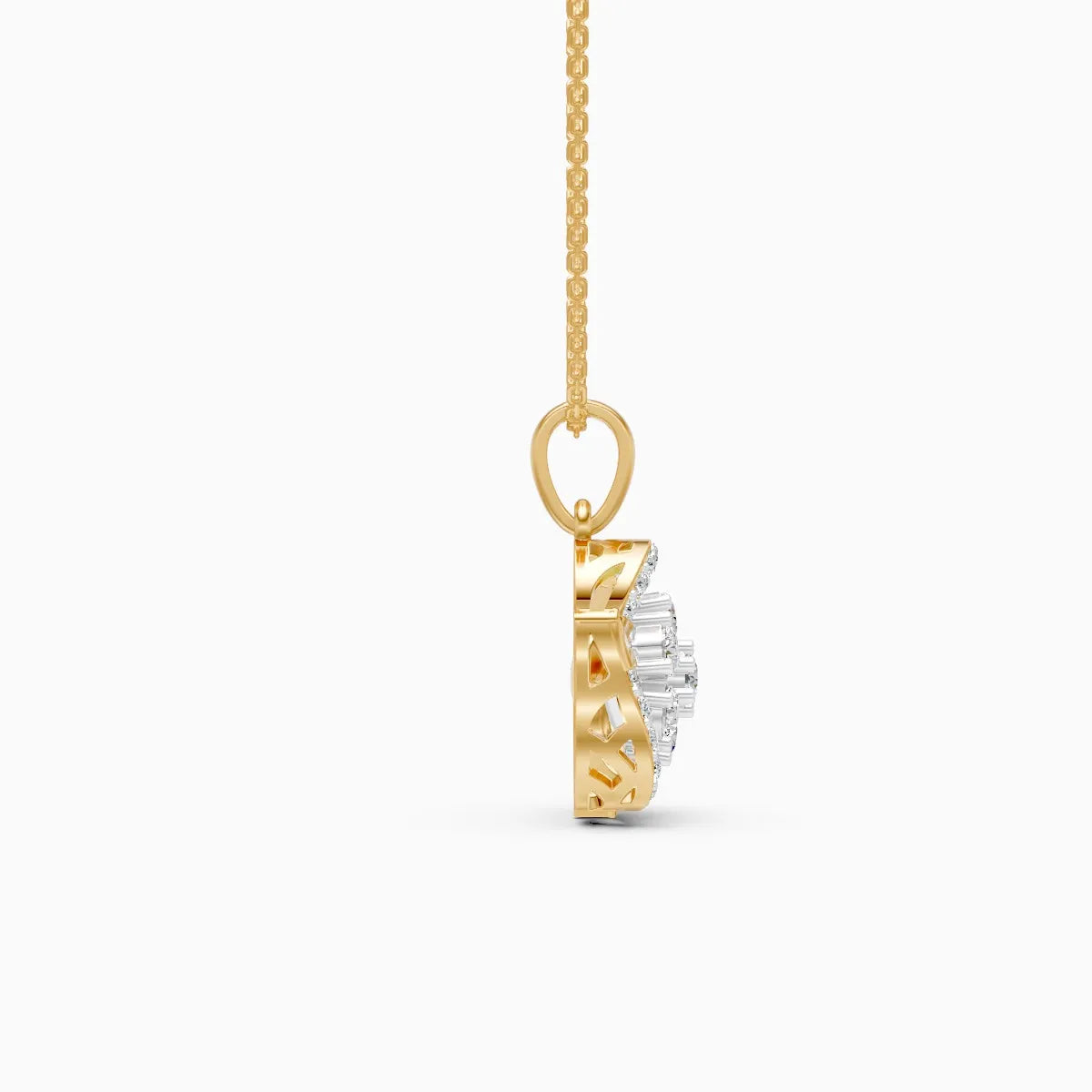 Dazzling Flower-Inspired Diamond Pendant
