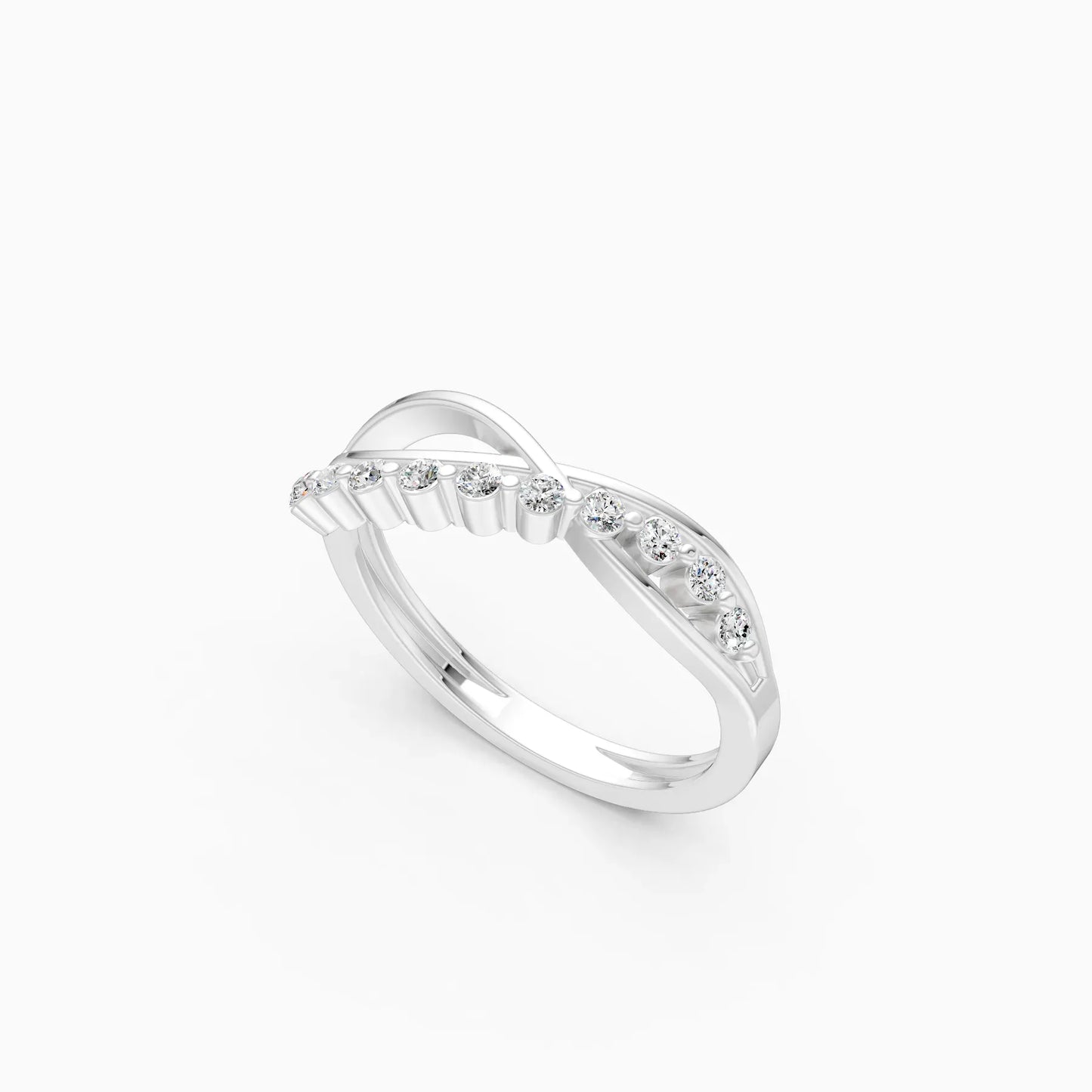 Elegant Curve Infinity Band Ring