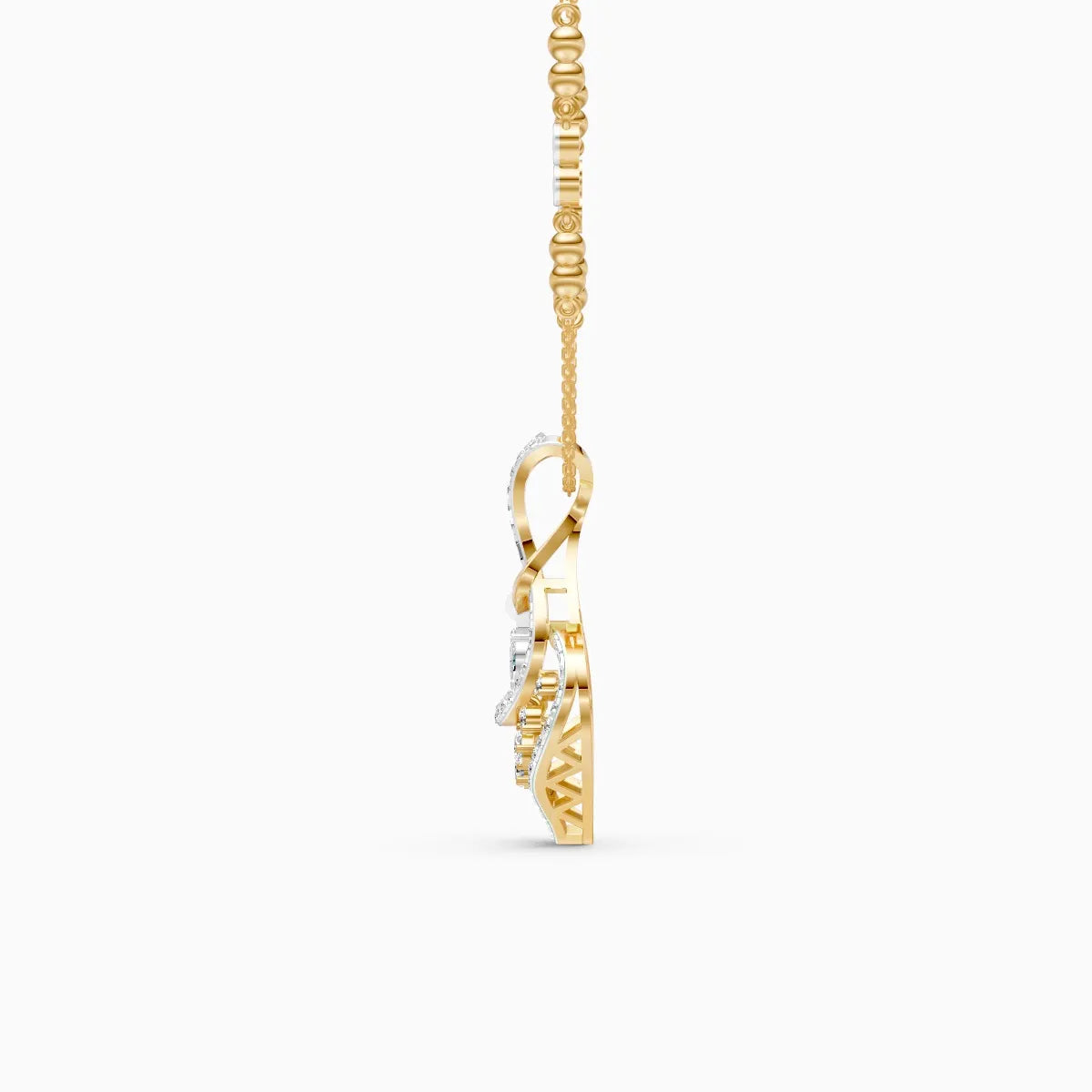 Graceful Teardrop Glow Glimmer Loop Pendant Set
