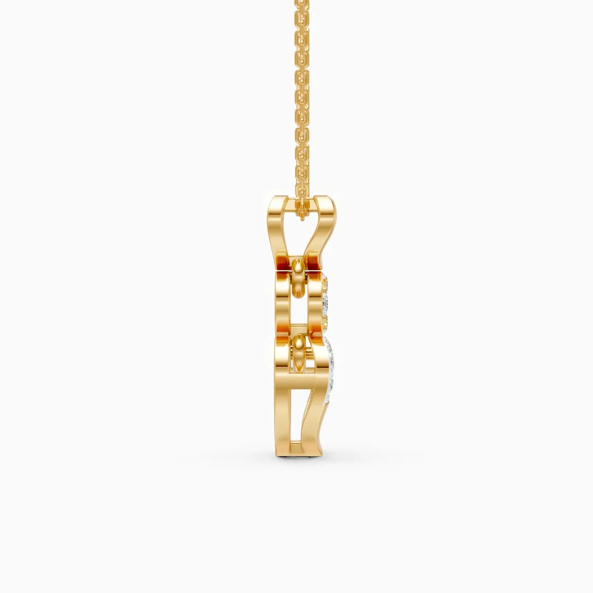 Romance heart diamond necklace