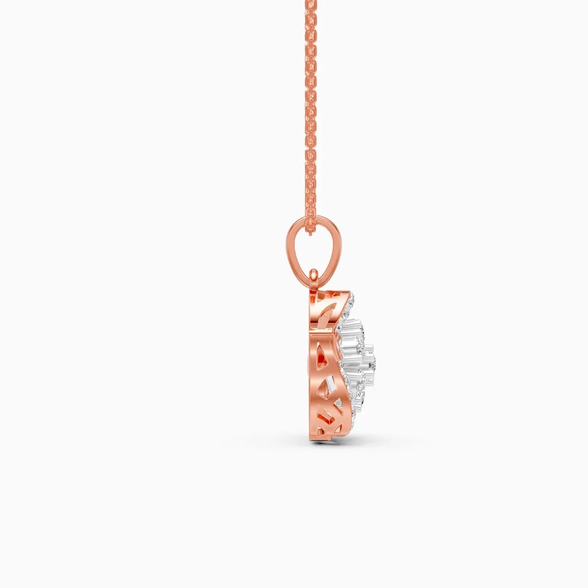 Dazzling Flower-Inspired Diamond Pendant