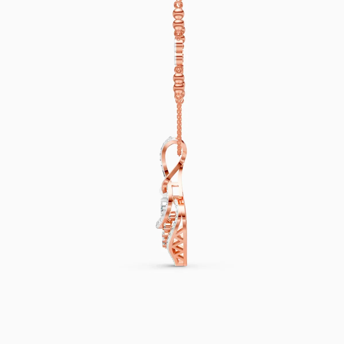 Graceful Teardrop Glow Glimmer Loop Pendant Set
