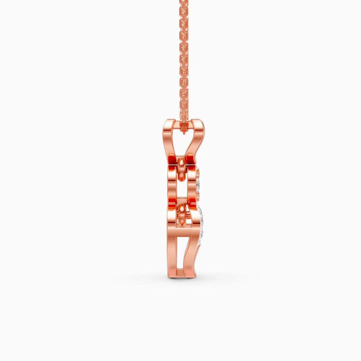 Romance heart diamond necklace