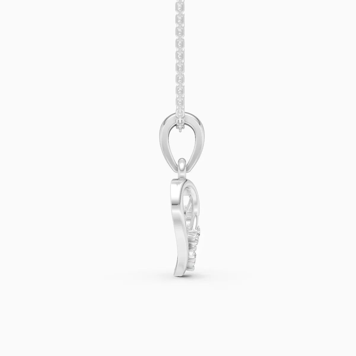 Angelic Swirl Heart Diamond pendant