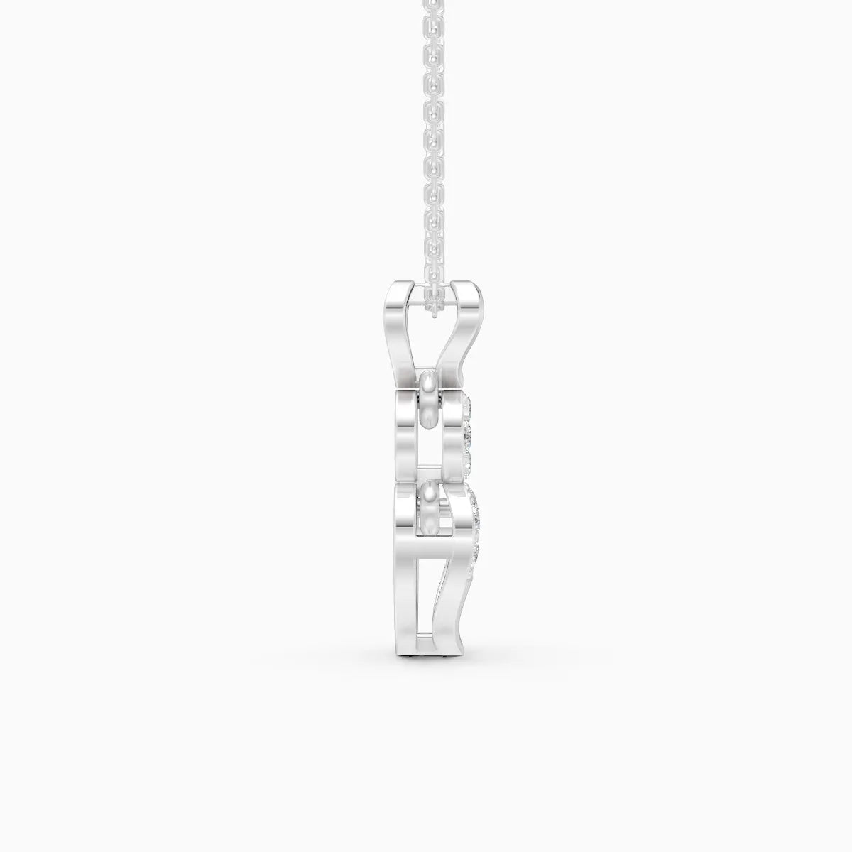 Romance heart diamond necklace