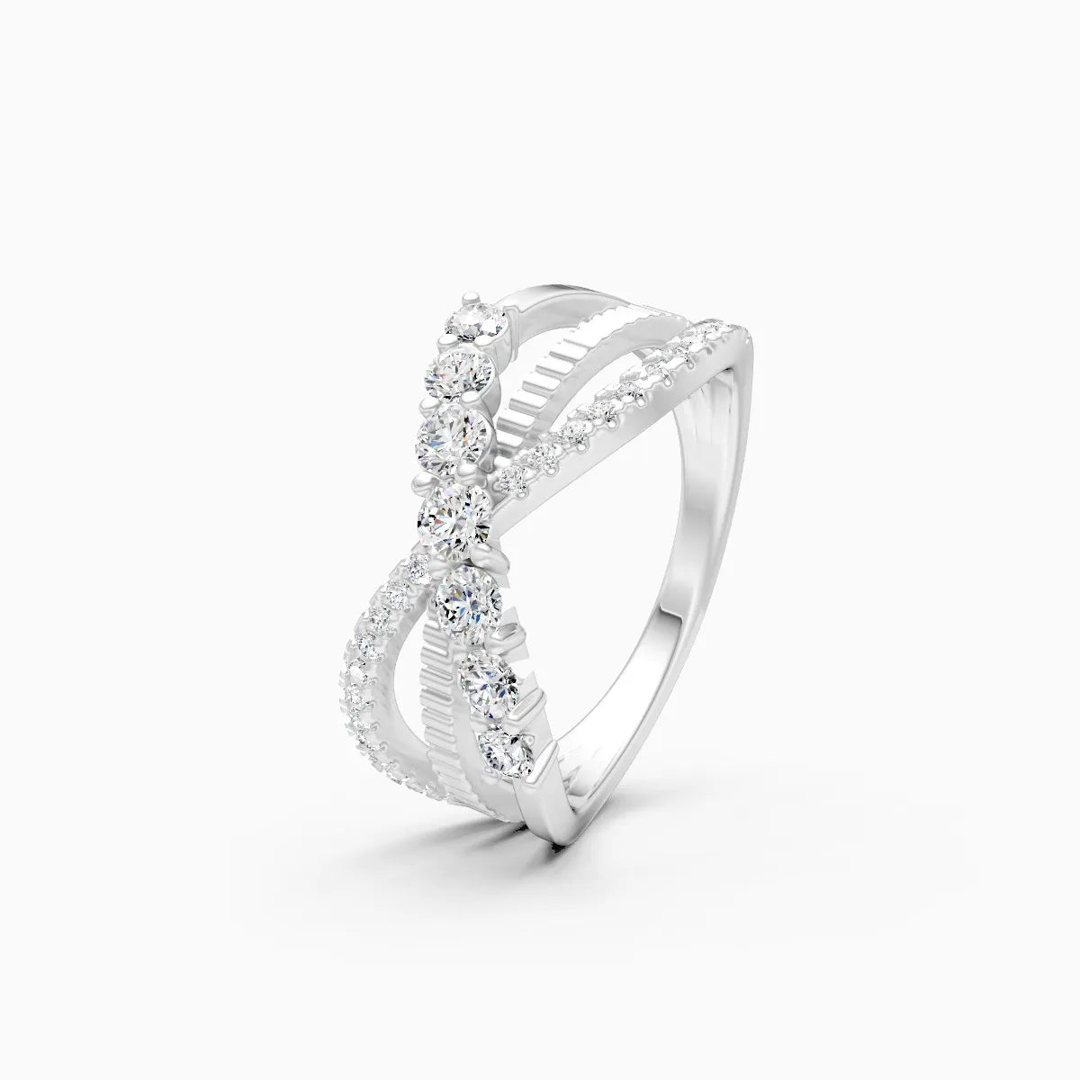 Infinity Cross Lab Grown Diamond Ring