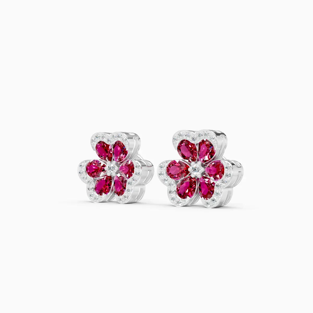 Floral Cluster Stud Earrings