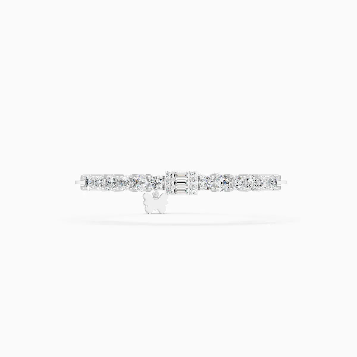 Sparkling Line Diamond Chain Bracelet