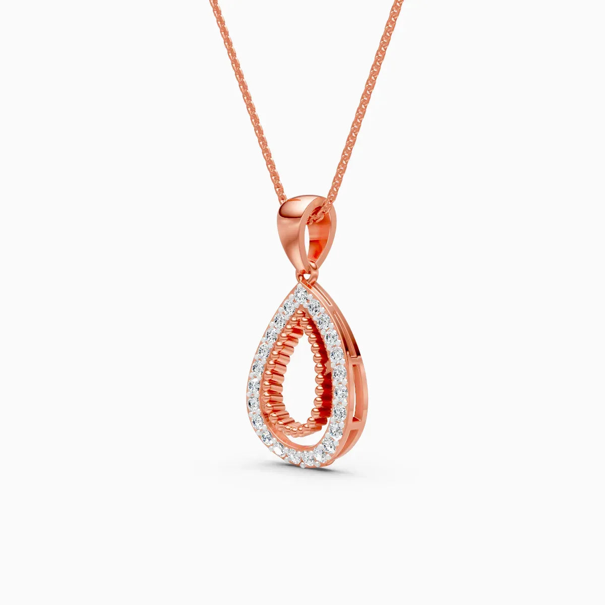 Teardrop Lab-Grown Diamond Pendant in 14K Gold