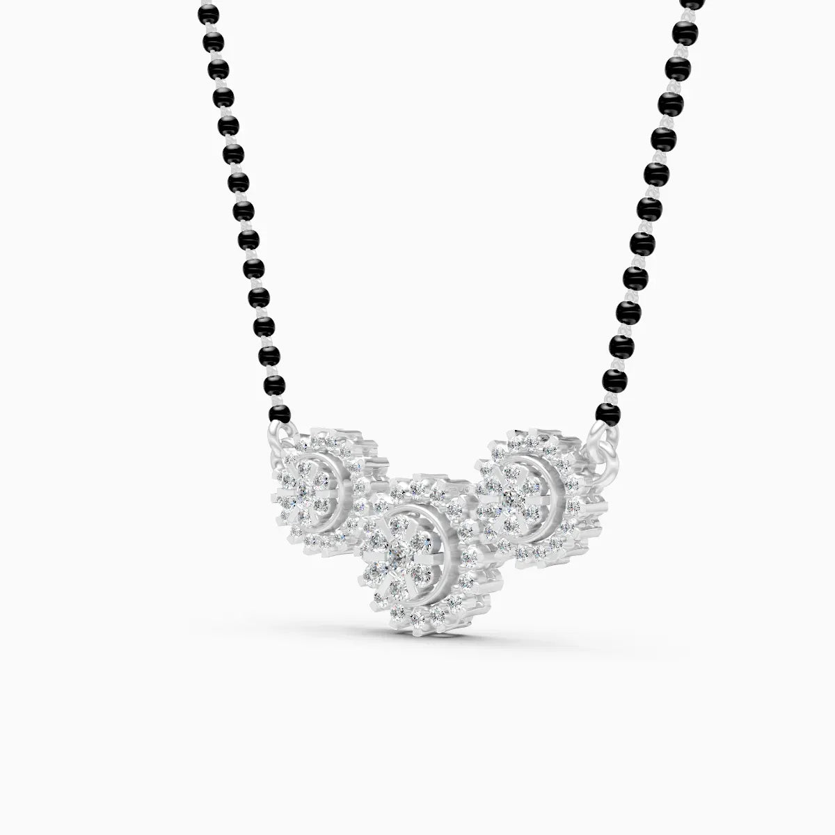 Beautiful Three Diamond-Studded Mangalsutra