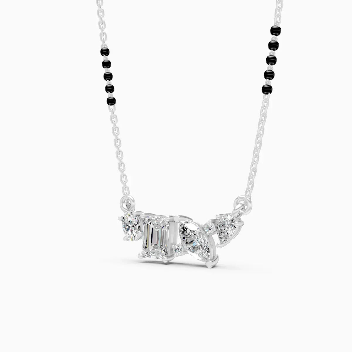 Fancy shape Lab diamond Mangalsutra With chain