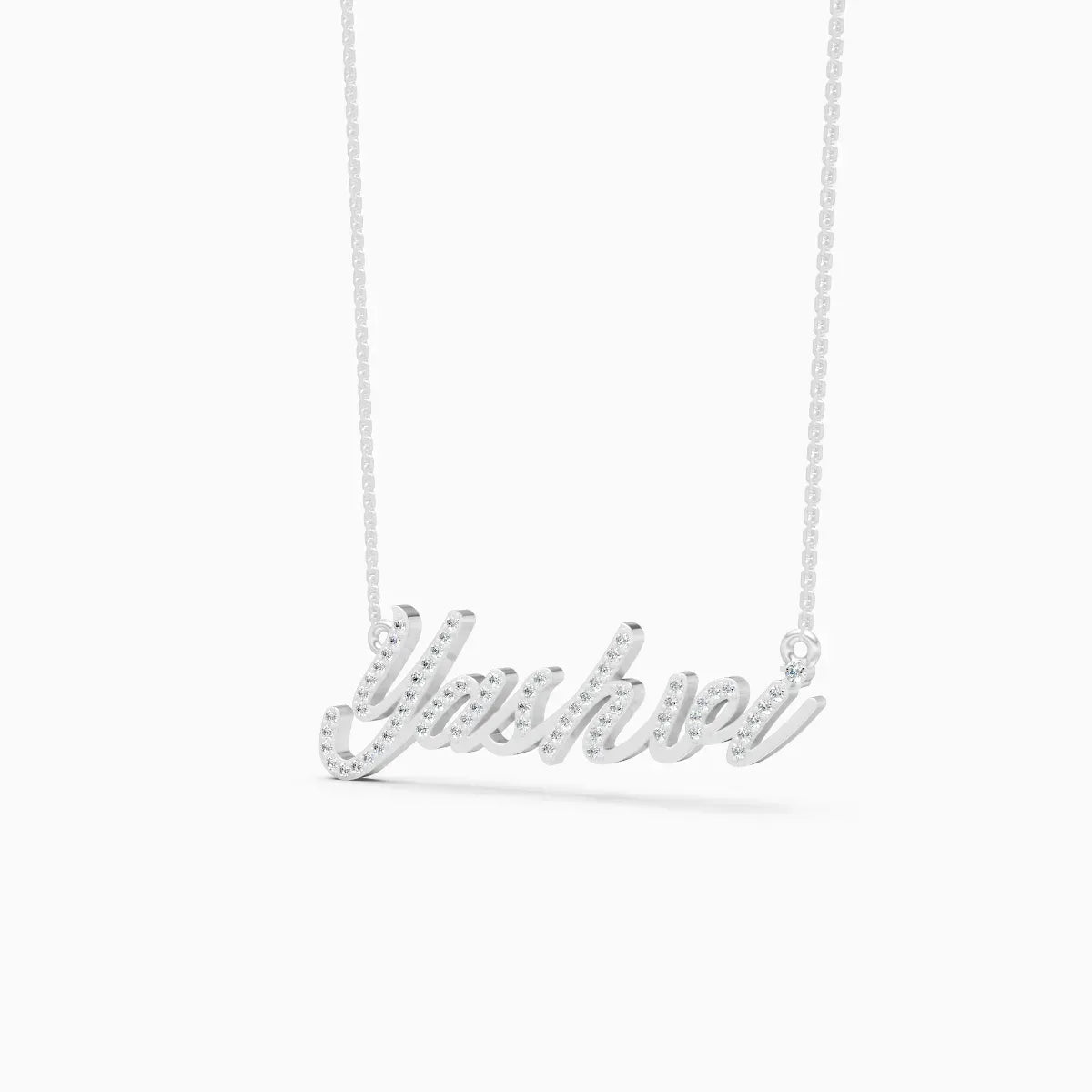 Custom Name Pendant Lab Diamond Necklace