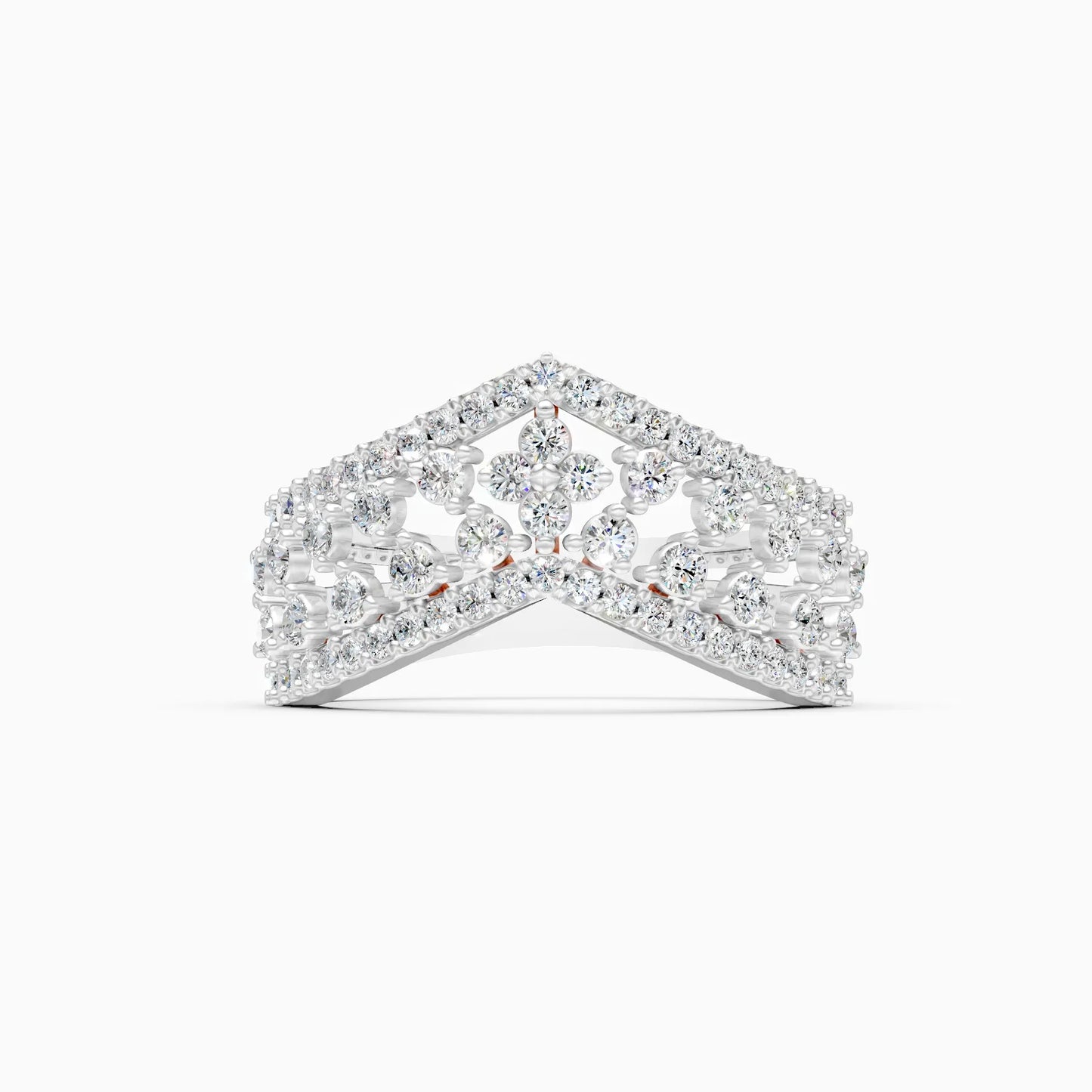 Crown Charm Lab Grown Diamond Ring