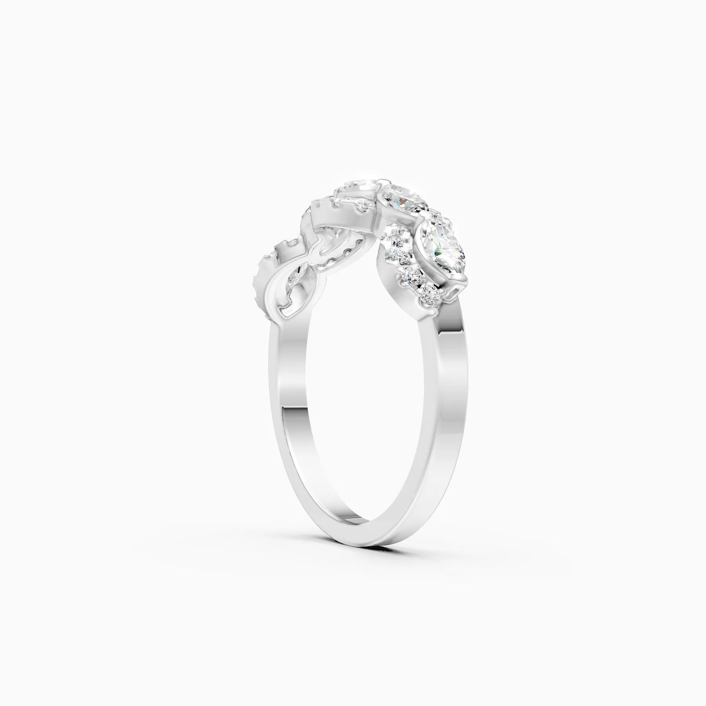 Glitzy Leaf Marquise Shape Diamond Ring