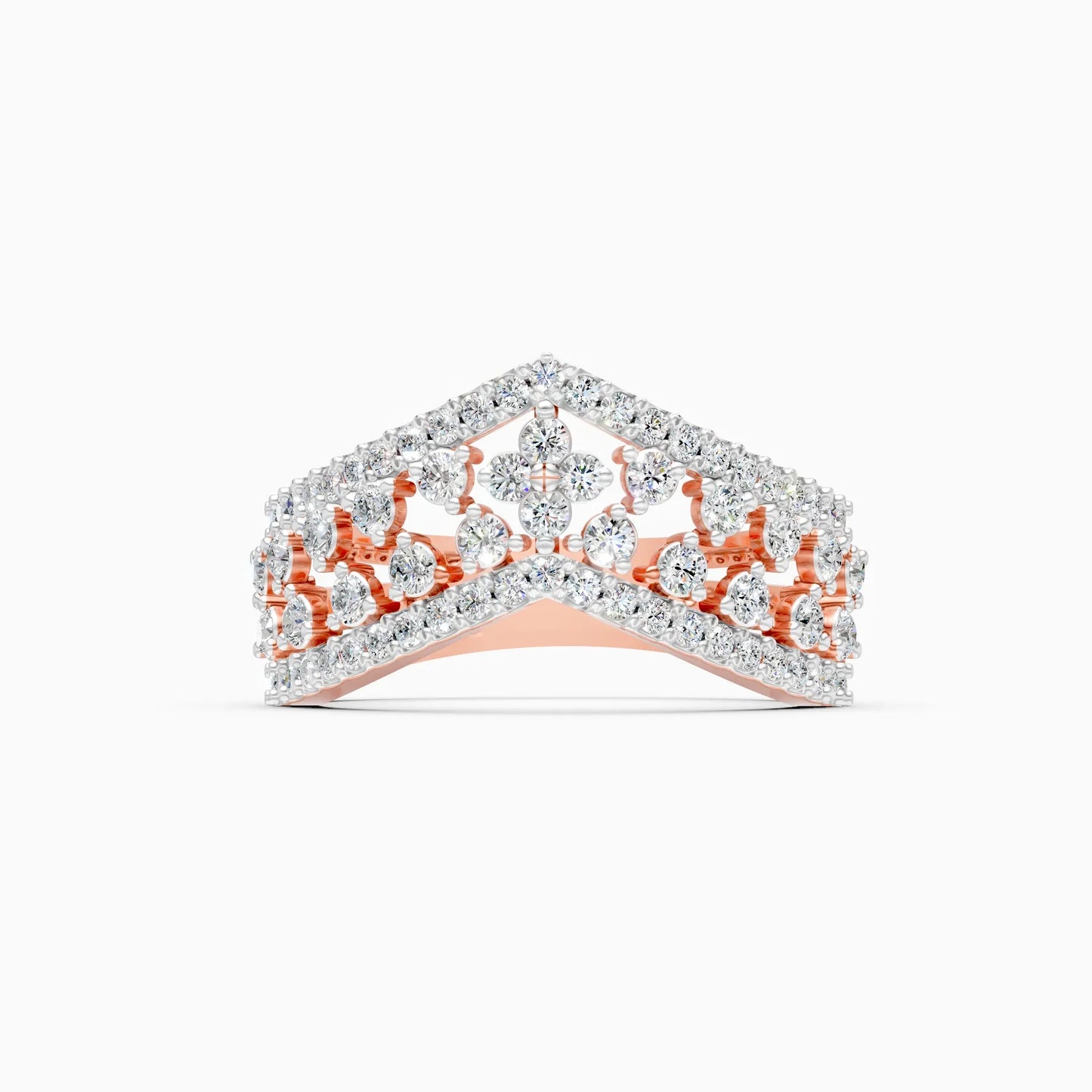 Crown Charm Lab Grown Diamond Ring