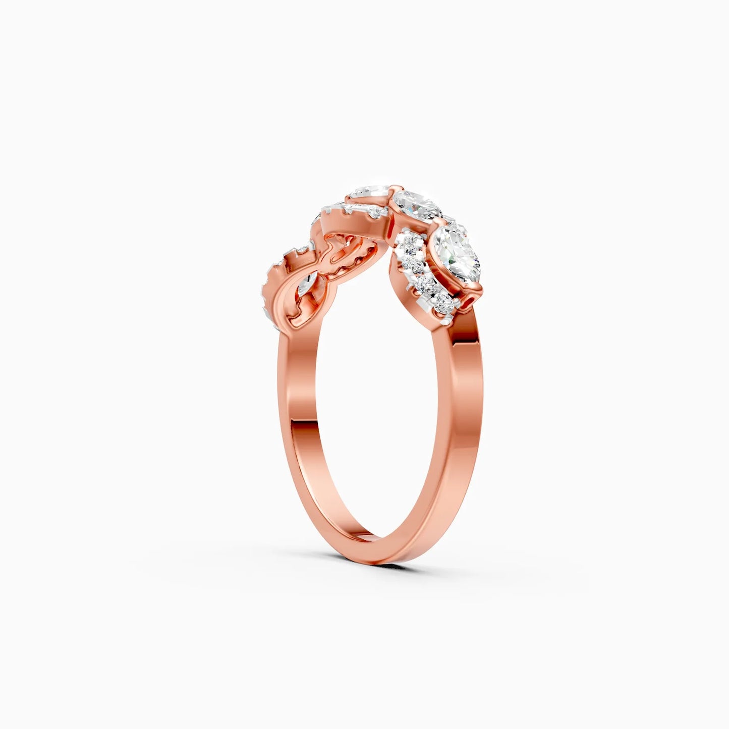 Glitzy Leaf Marquise Shape Diamond Ring