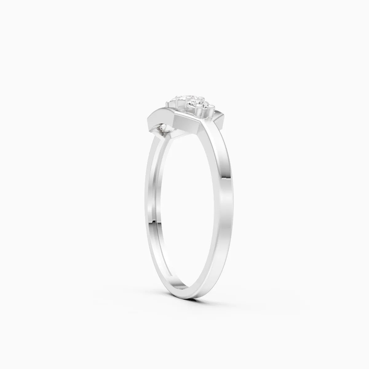 Diamond Row Bar Ring