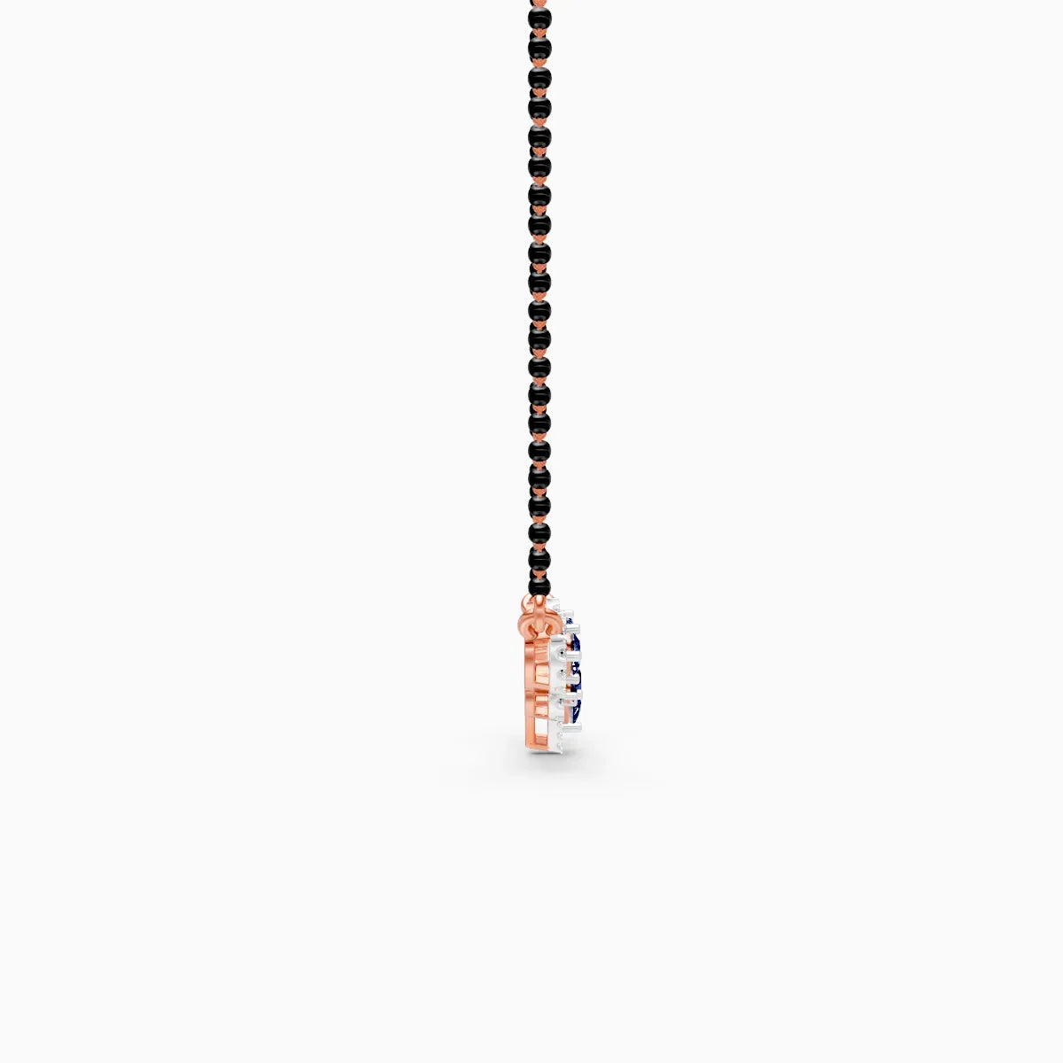 Royal Blue Sapphire and Lab Diamond Mangalsutra