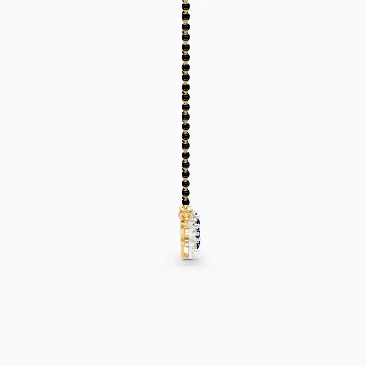 Royal Blue Sapphire and Lab Diamond Mangalsutra