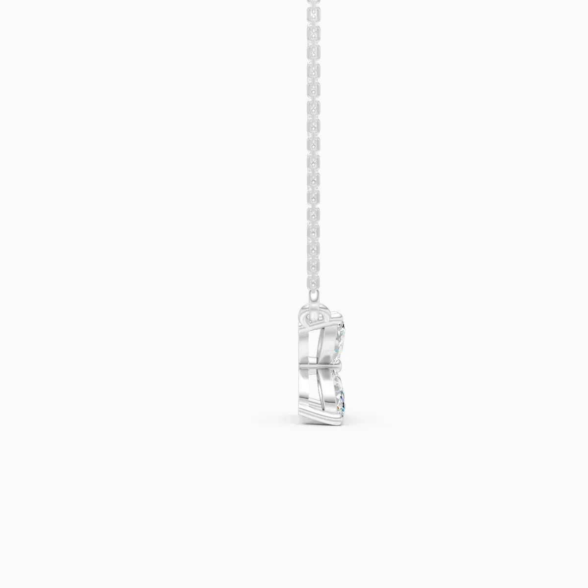 Dazzle Marquise Diamond Floral Charm Necklace