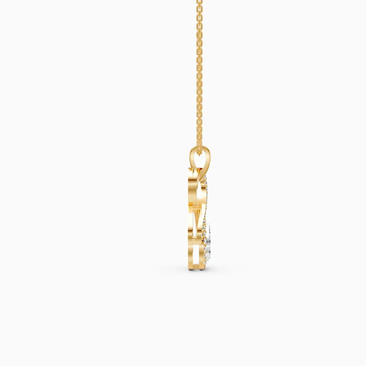 Pear Infinity Style Diamond Pendant
