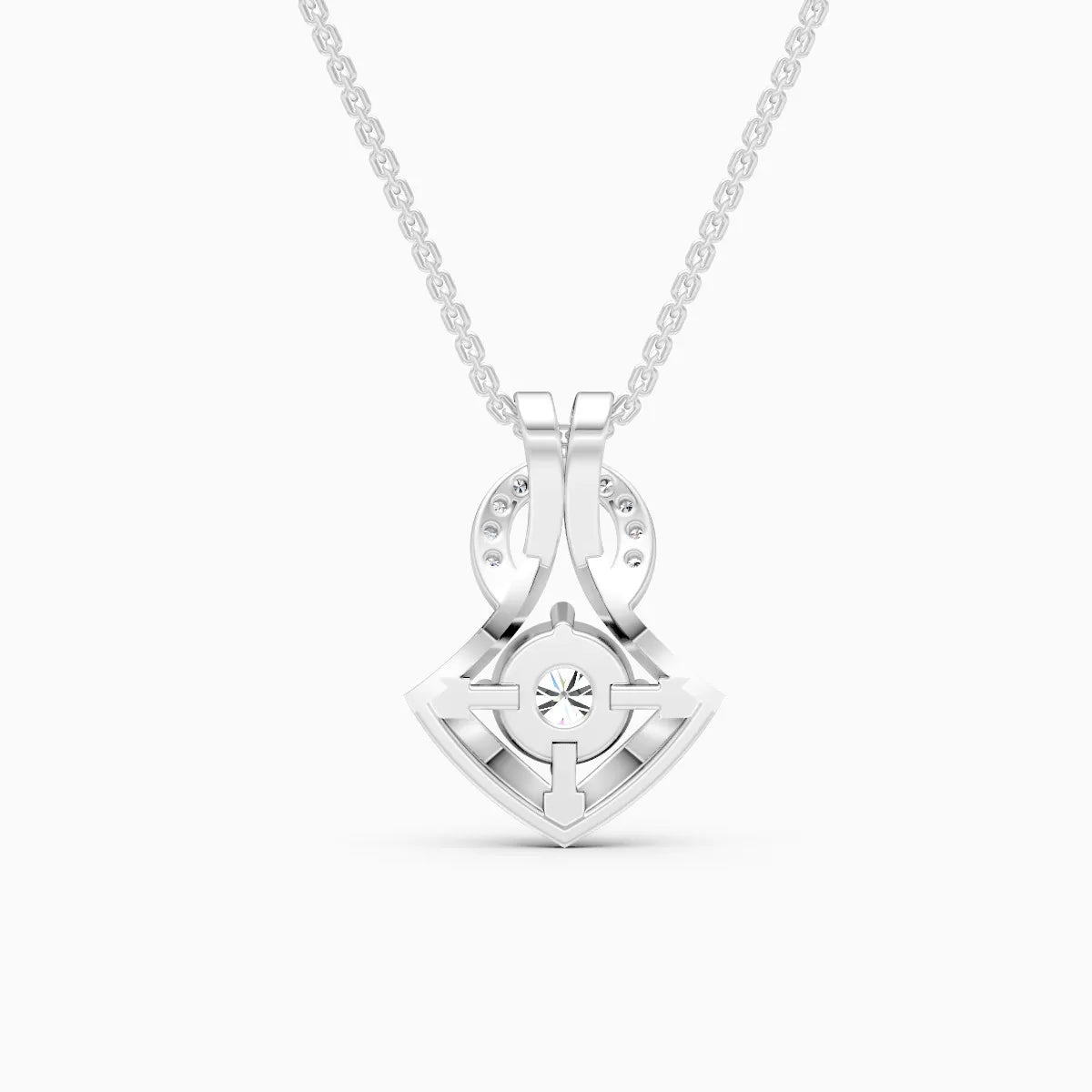 Modern Elegance Lab Diamond Pendant in 14K Gold