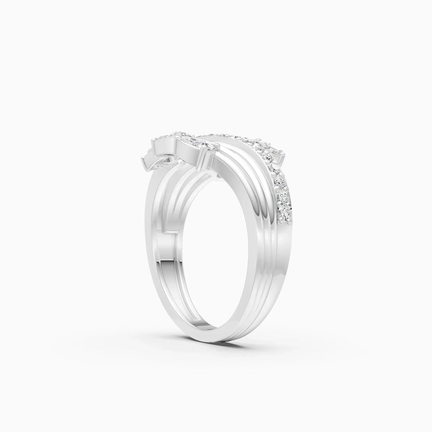 Pear-Cut Leaf Diamond Ring