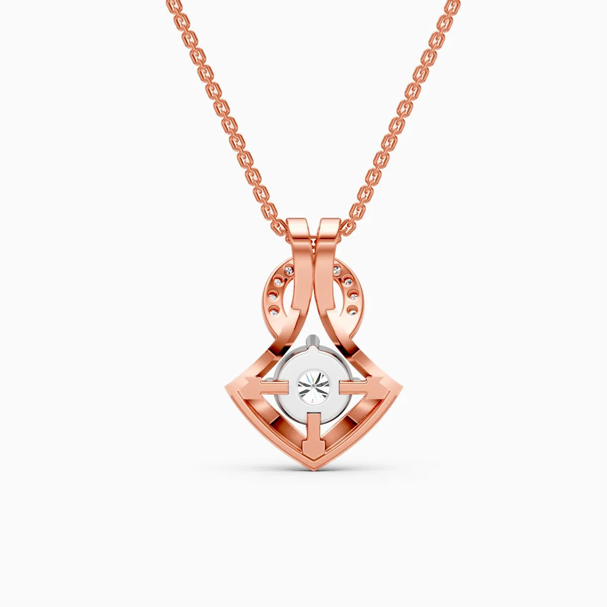 Modern Elegance Lab Diamond Pendant in 14K Gold