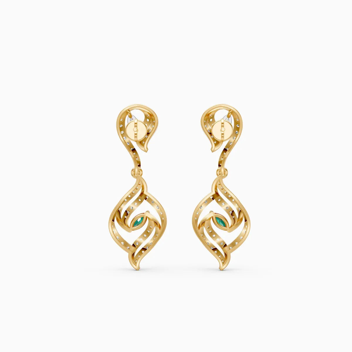 Whispering Leaf Lab Grown Diamond Earrings