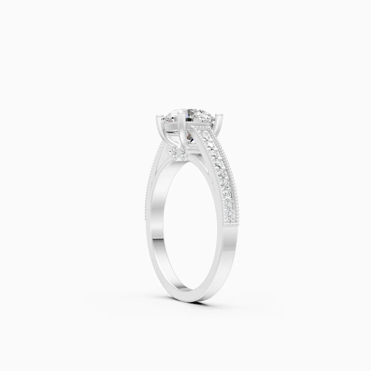 Statement Solitaire Diamond Minimal Ring
