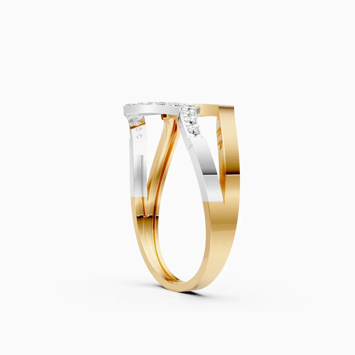 Dual Chevron Diamond Band