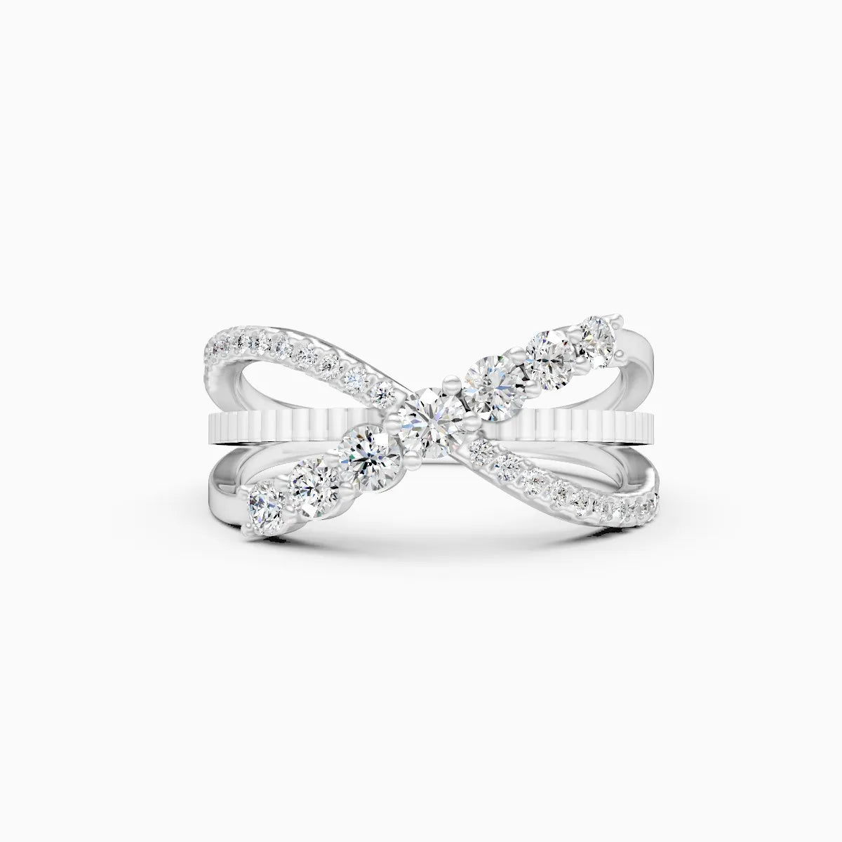 Infinity Cross Lab Grown Diamond Ring