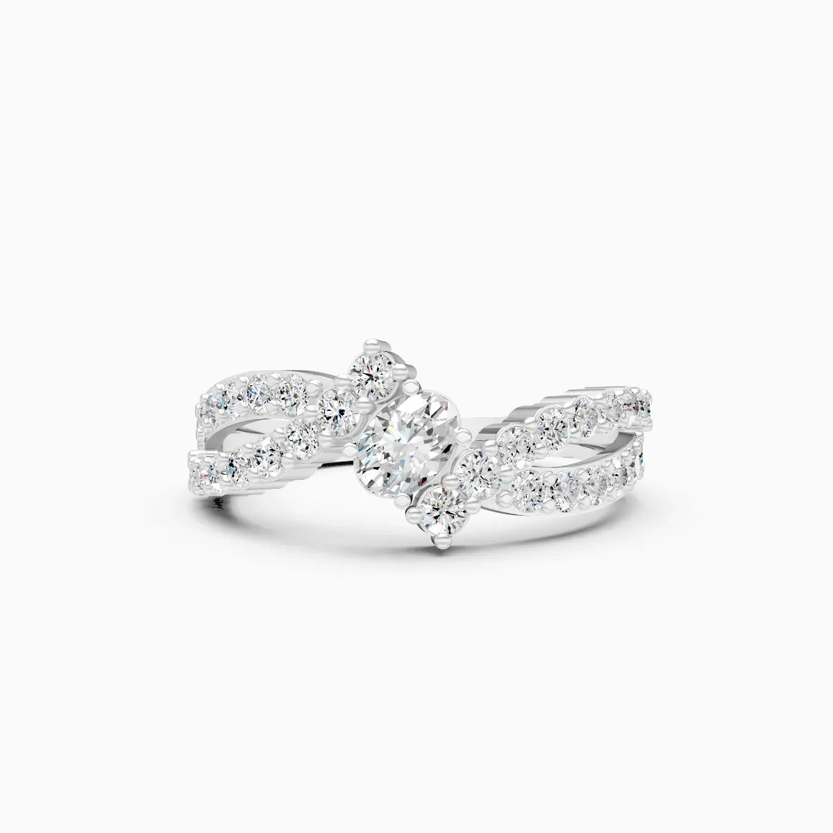 Crown Embrace Lab Diamond Ring