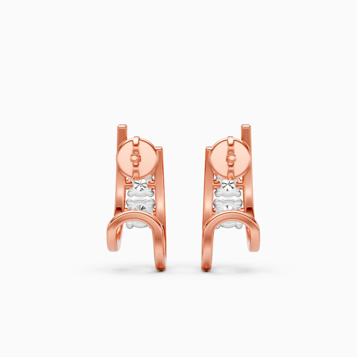 Dual Arc Lab Grown Diamond Earrings