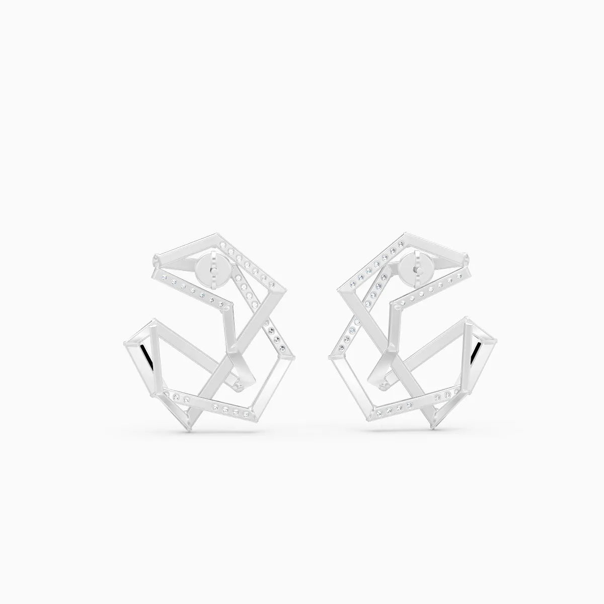 Modern Art-Inspired Diamond Studs