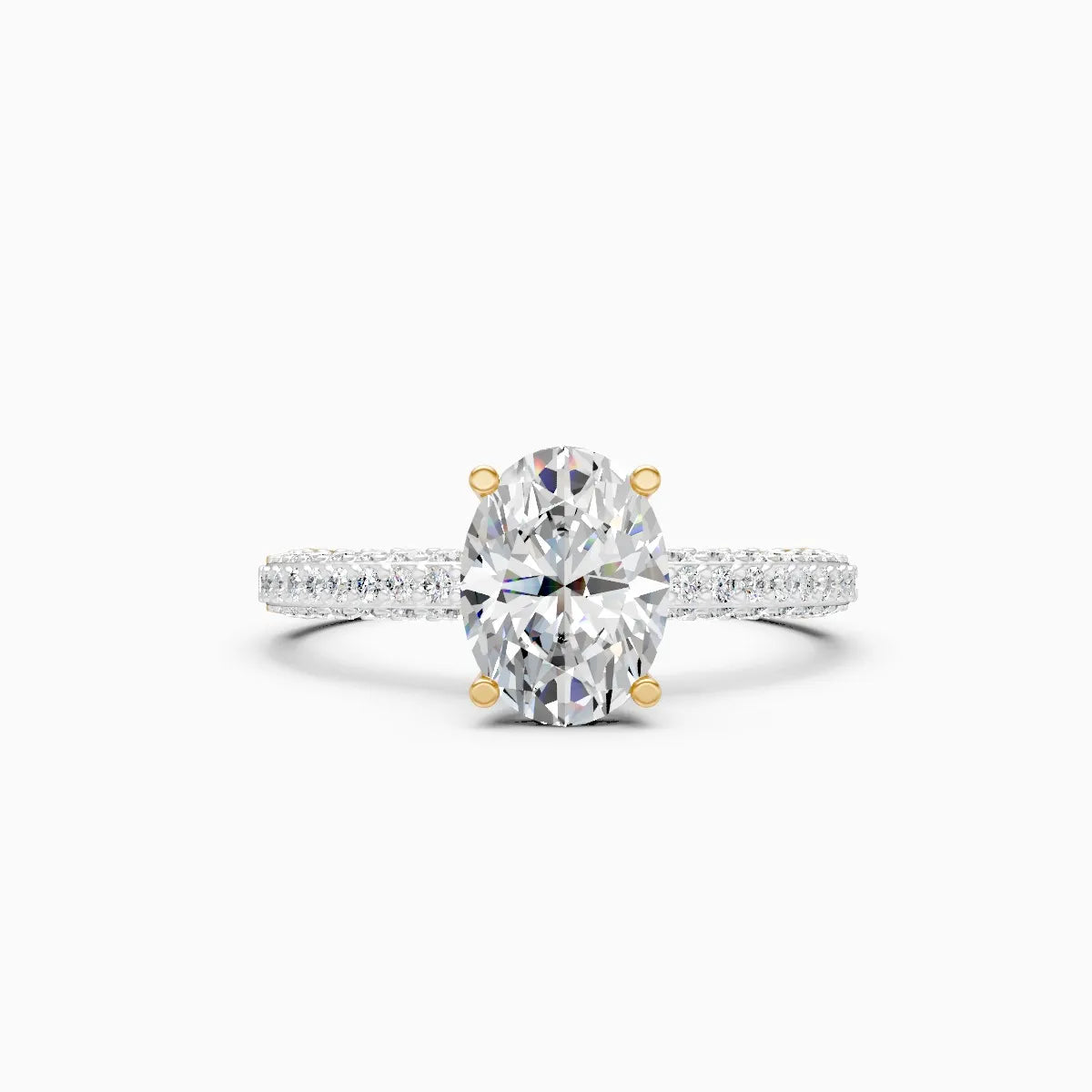 Grand Statement Oval Solitaire Diamond Ring