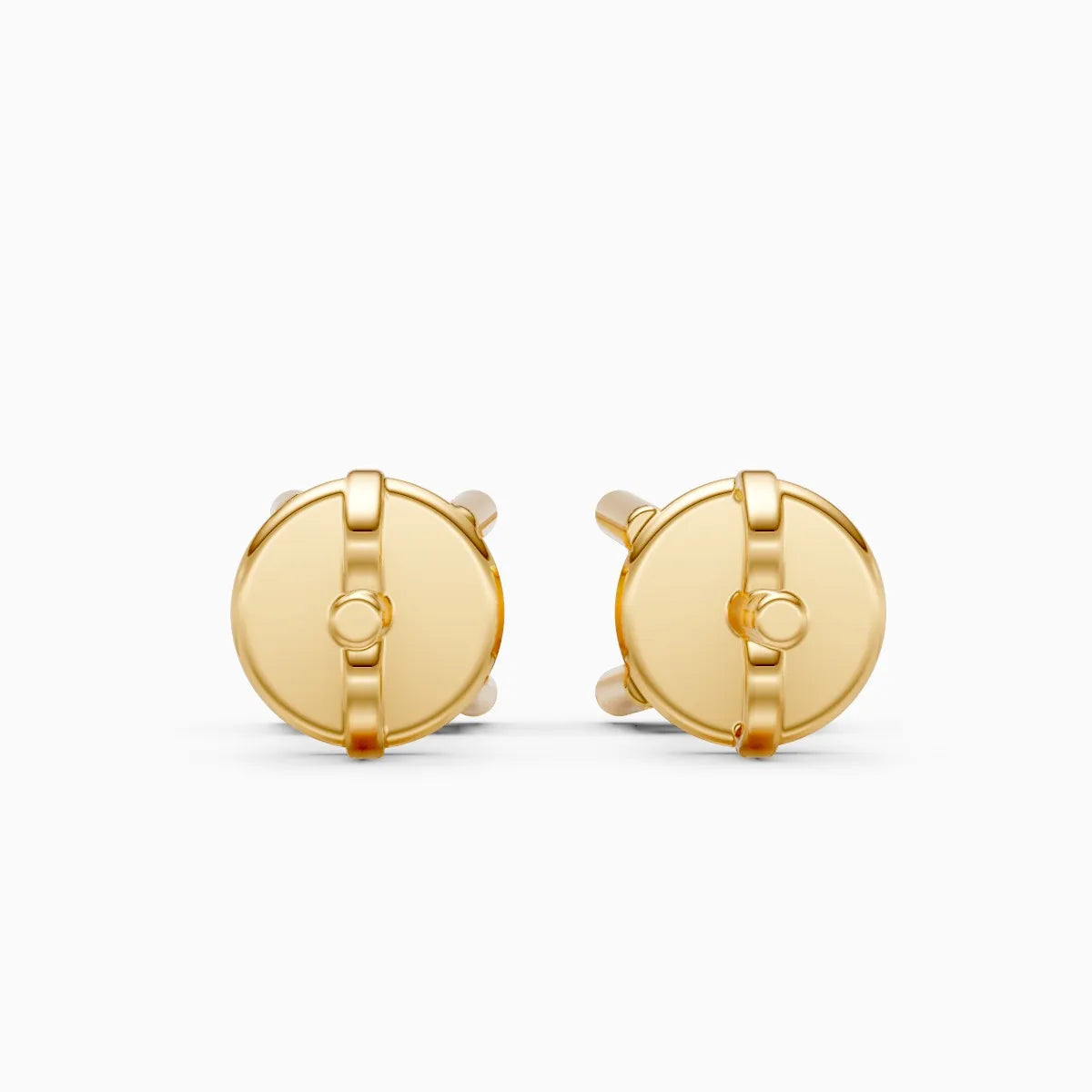 Princess-Cut Solitaire Diamond Stud Earrings with Bead-Tip Prongs