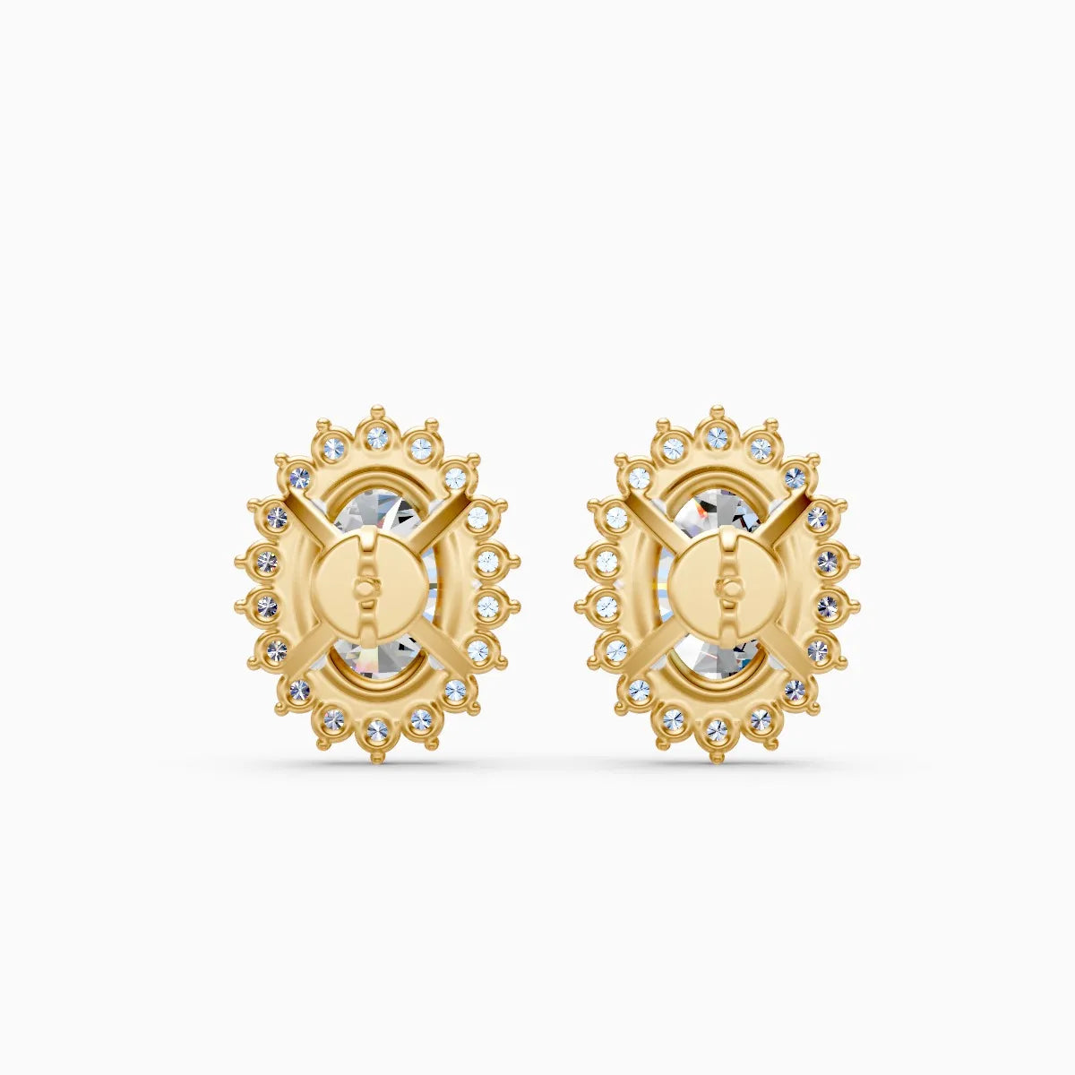 Petite Halo Diamond Studs