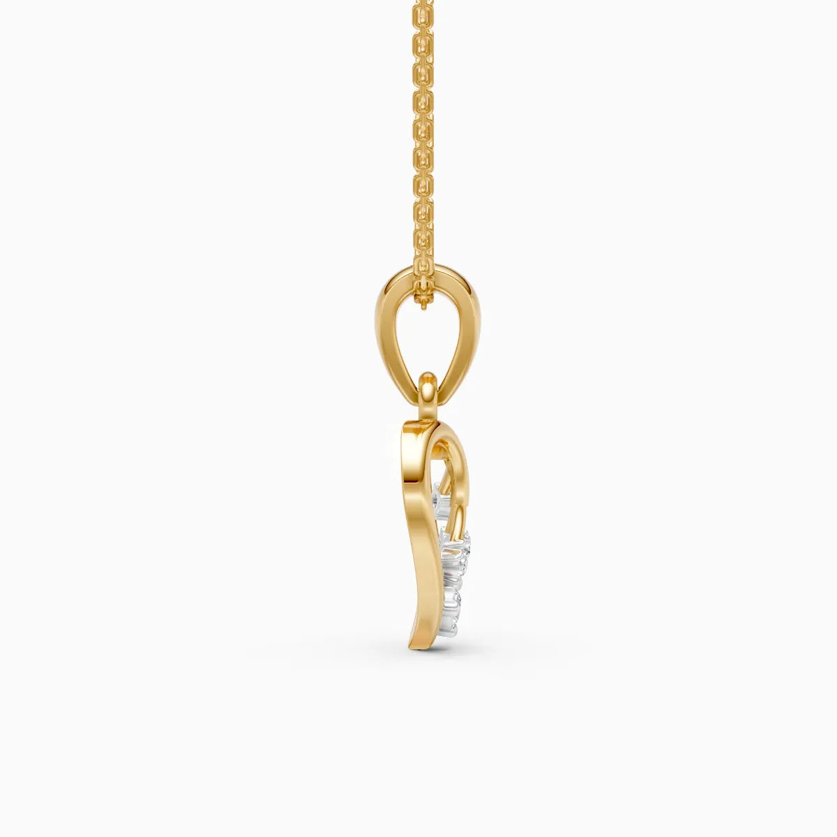 Angelic Swirl Heart Diamond pendant