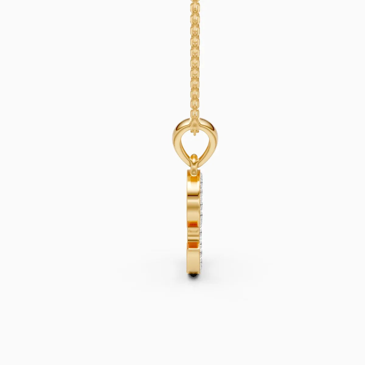 S Lab Grown Diamond letter Pendant