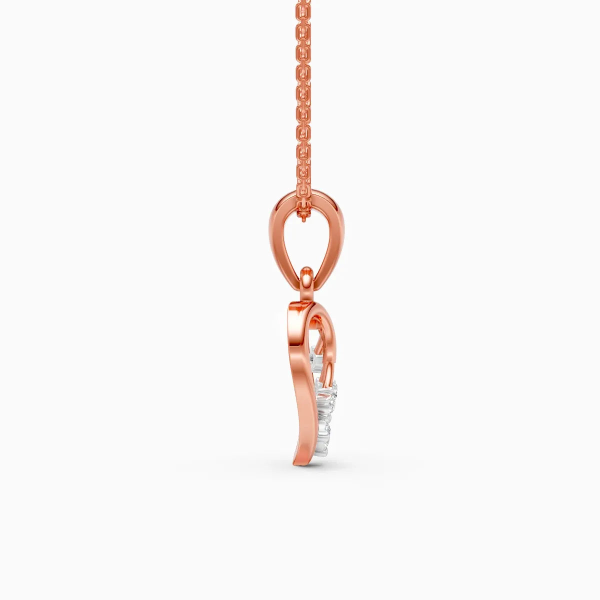 Angelic Swirl Heart Diamond pendant