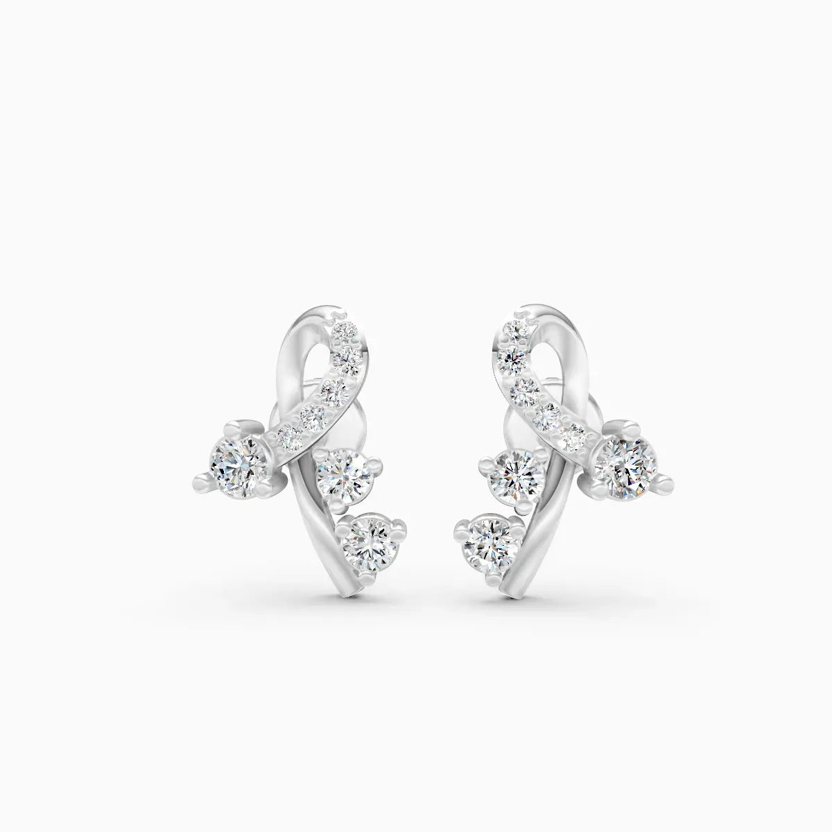Round Diamond Twist Studs