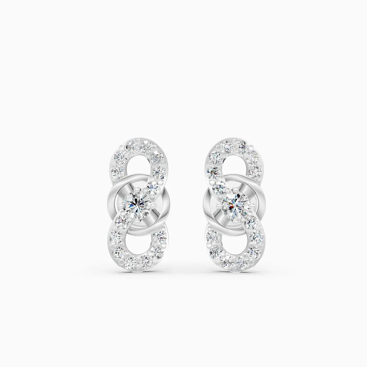 Interlinked Infinity Diamond Studs