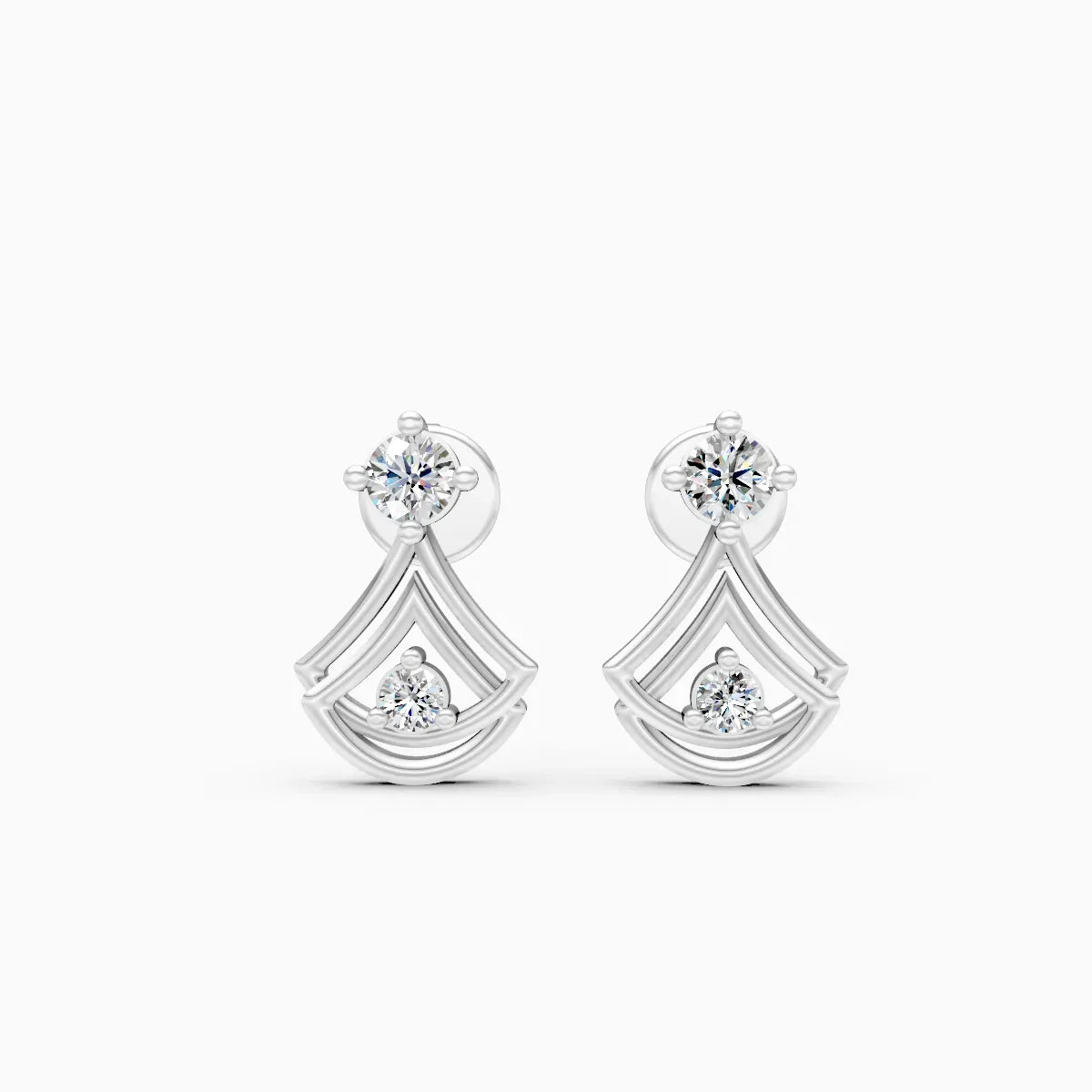 Dual Curve Diamond Studs