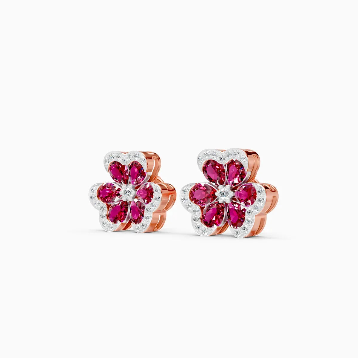 Floral Cluster Stud Earrings